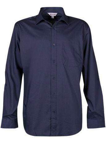 Aussie Pacific Men's Mosman Long Sleeve Shirt 1903l Corporate Wear Aussie Pacific Navy XXS 